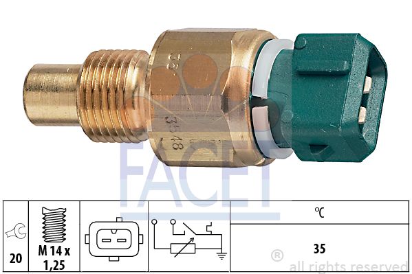 

Датчик температуры охлаждающей жидкости FACET 7.3548