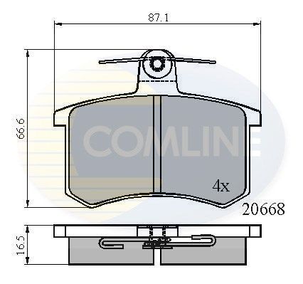 фото Комплект тормозных колодок, дисковый тормоз comline cbp0558