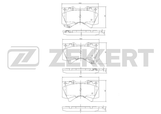 фото Комплект тормозных колодок, дисковый тормоз zekkert bs-1149