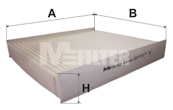 

Фильтр салона MFILTER K 9104