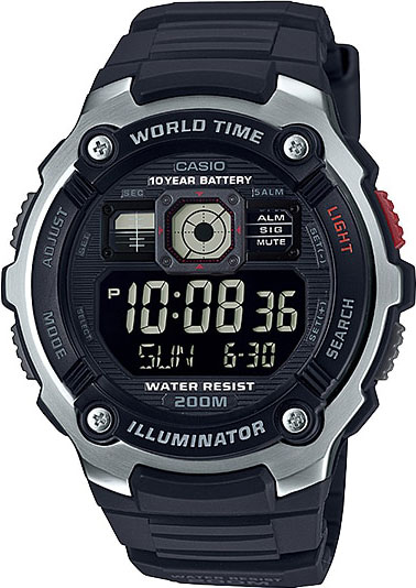 фото Наручные часы электронные мужские casio illuminator collection ae-2000w-1b