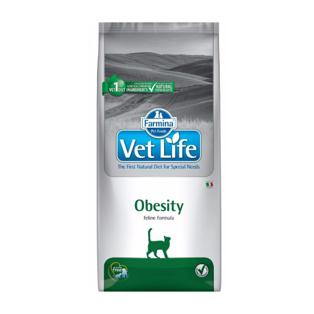 фото Сухой корм для кошек farmina vet life obesity, для снижения лишнего веса, курица, 10кг