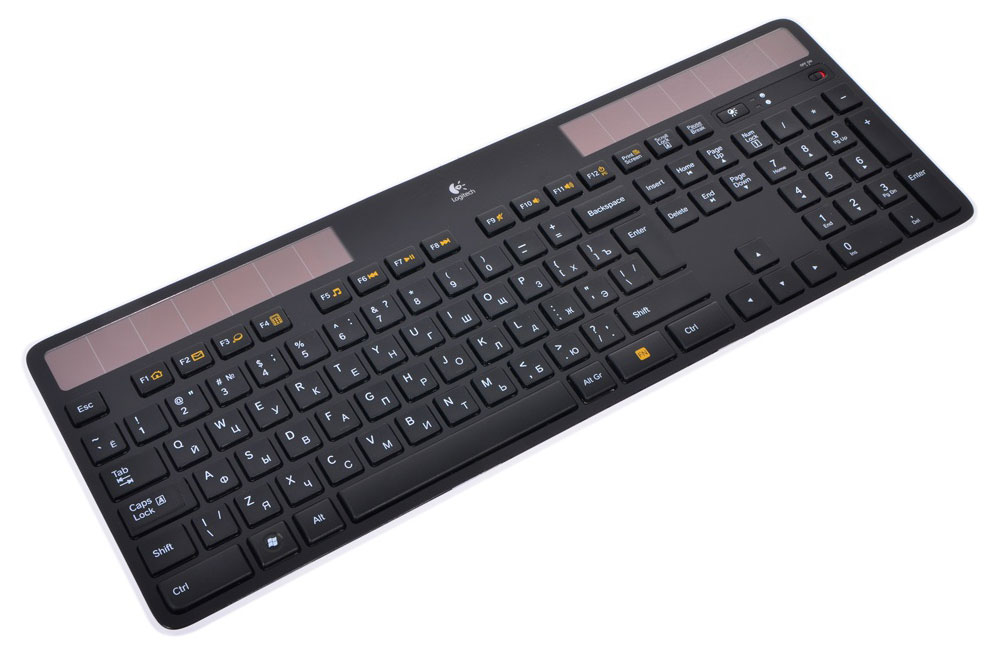 

Беспроводная клавиатура Logitech Solar Keyboard K750 Black (920-002938), Wireless Solar Keyboard K750