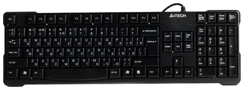 фото Клавиатура a4tech kr-750 black
