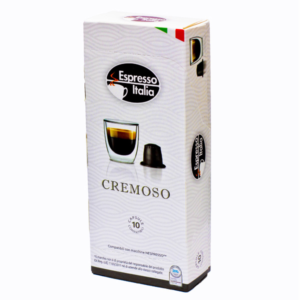 

Капсулы Espresso Italia сremoso для кофемашин Nespresso 10 капсул, для кофемашины