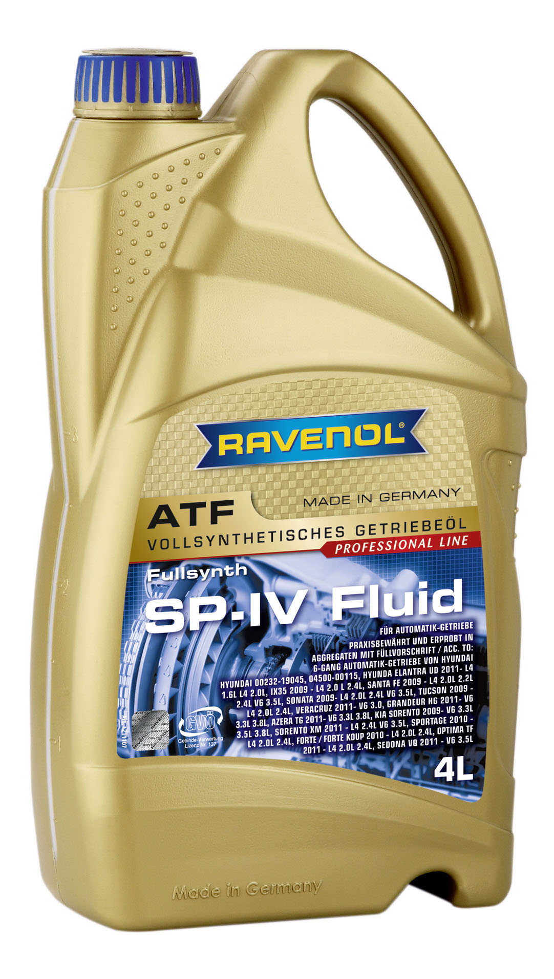 фото Трансмиссионное масло ravenol atf sp-iv fluid 4л 1211107-004-01-999