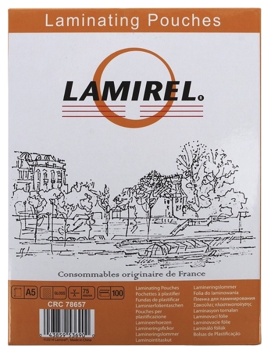 Пленка для ламинирования Fellowes Lamirel LA-7865701/CRC-78657 А5 75мкм 100 шт.