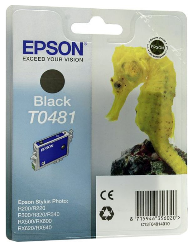 фото Картридж для струйного принтера epson c13t04814010, черный, оригинал