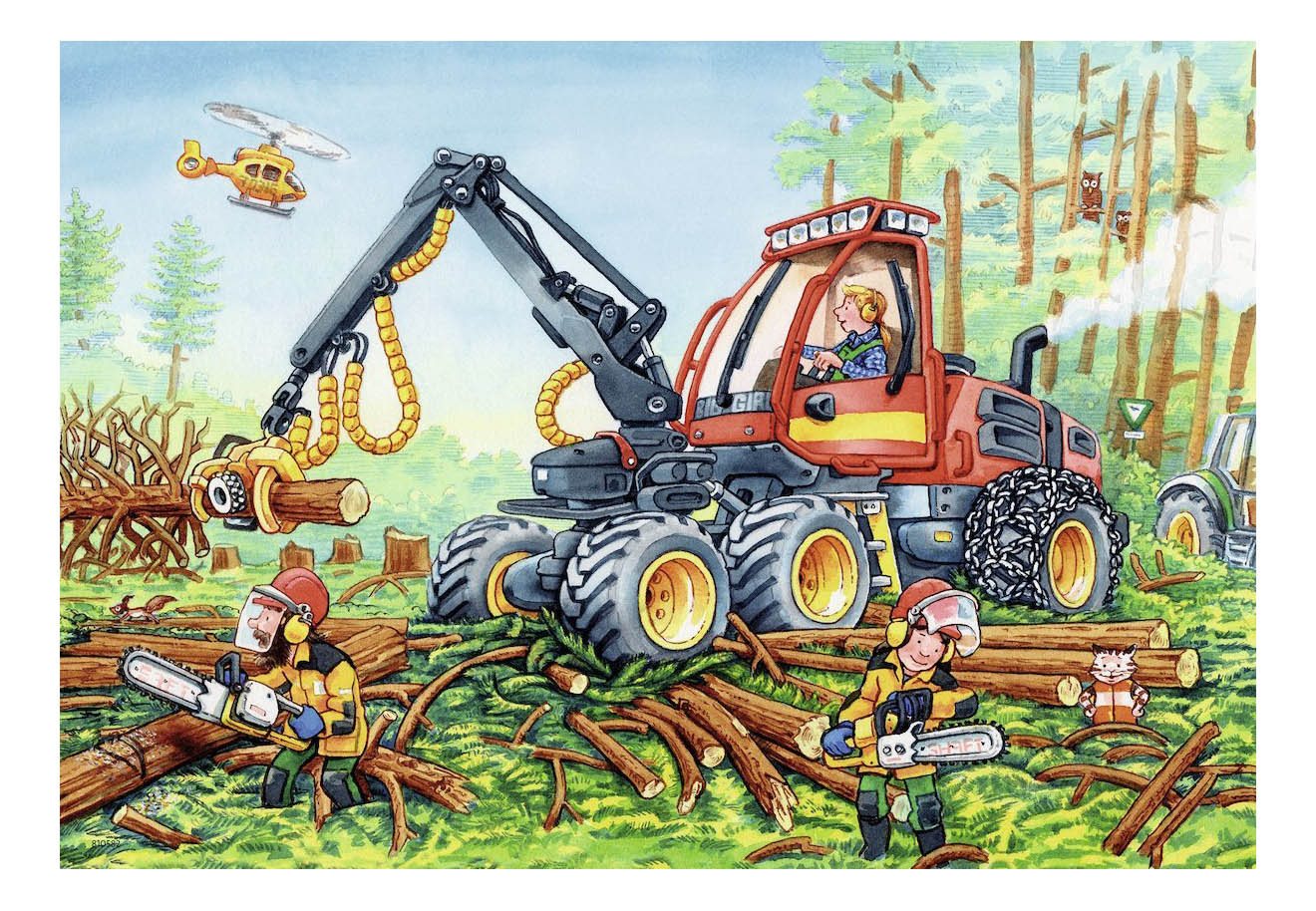 

Пазл Ravensburger 24 деталей, землекопы 48 деталей