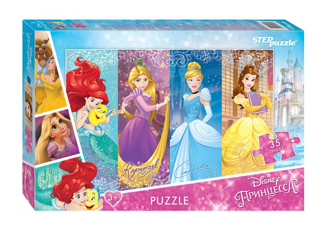 

Пазл Step Puzzle Принцессы 35 деталей, маски