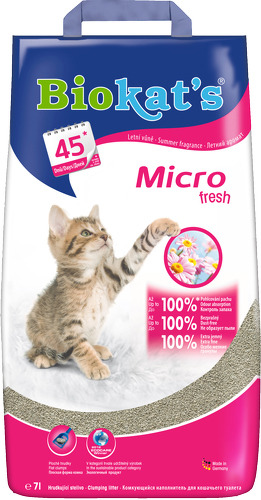 фото Комкующийся наполнитель для кошек biokat's micro fresh бентонитовый, 6.65 кг, 7 л