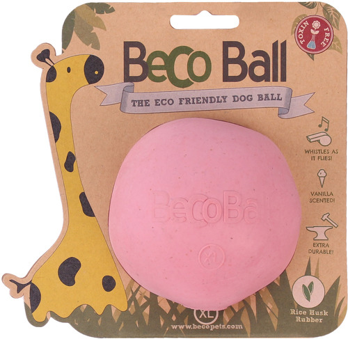 

Жевательная игрушка для собак BECO Мяч XL розовый, длина 14 см