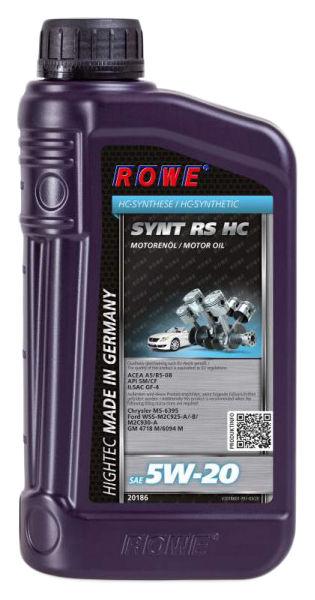 Моторное масло RoWe Hightec Synt RS HC 5W20 1л