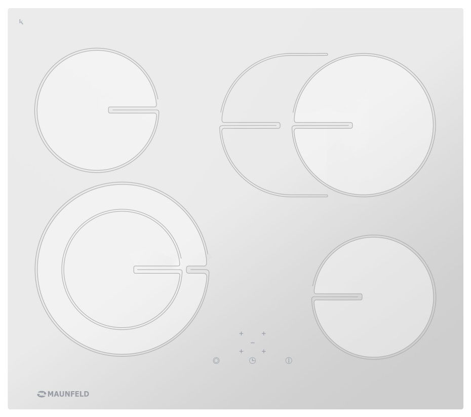 фото Встраиваемая варочная панель электрическая maunfeld mvce59.4hl.1sm1dzt-wh white
