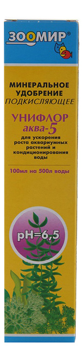 Удобрение для аквариумных растений Зоомир аква-5 подкисляющее 100 мл