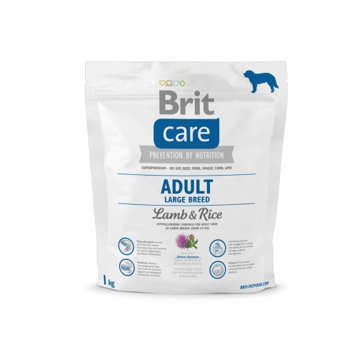 фото Сухой корм для собак brit care adult large breed, для крупных пород, ягненок и рис, 1кг