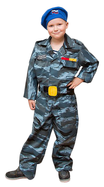 Карнавальный костюм Бока Военный, цв. синий р.122