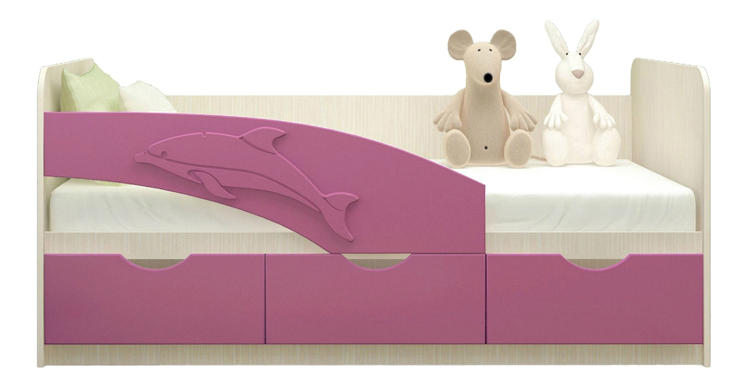 фото Кровать миф (мебель) дельфин 80х180 см сиреневая фабрика миф