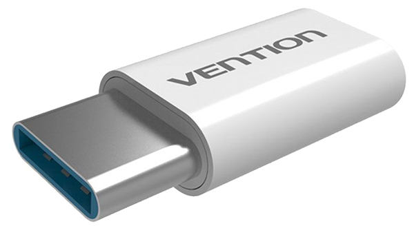 Переходник Vention USB Type C M/USB 2.0 micro B 5pin F, белый (VAS-S10-W)