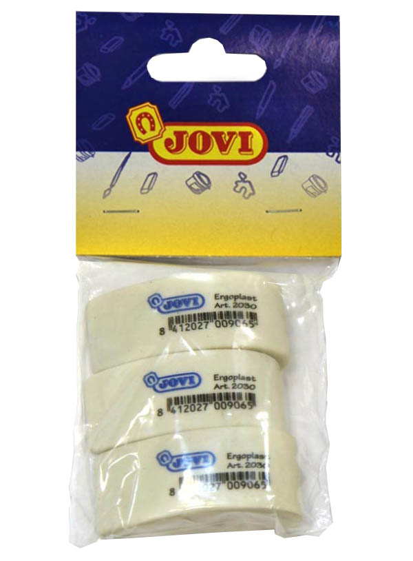 

Набор ластиков Jovi Ergoplast 3 штуки в блистере, Белый, Ластик Ergoplast
