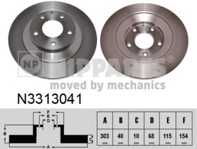 фото Тормозной диск nipparts n3313041