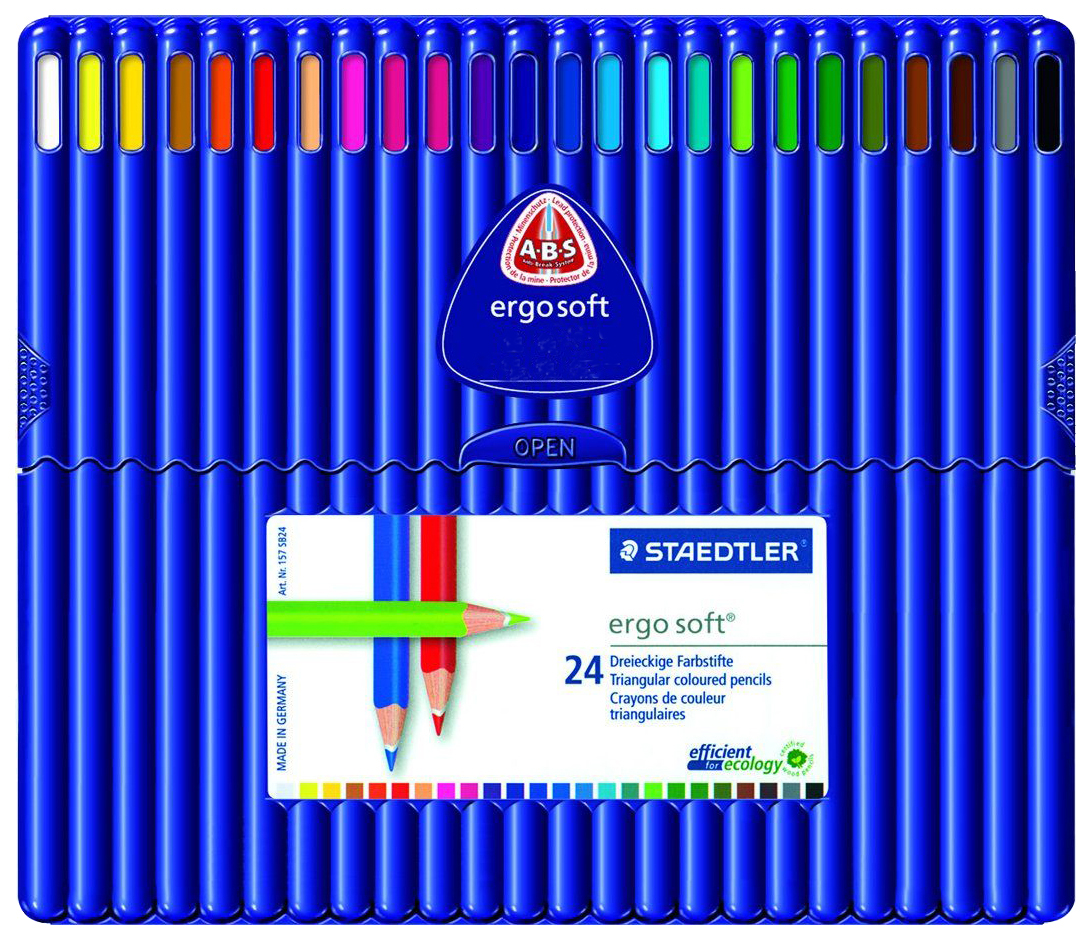 

Карандаши цветные Ergosoft трехгранные 24 цв. Staedtler, 157