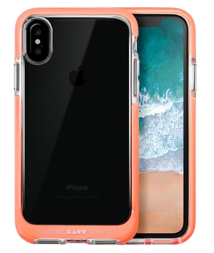 

Чехол LAUT FLURO для Apple iPhone X розовый кант
