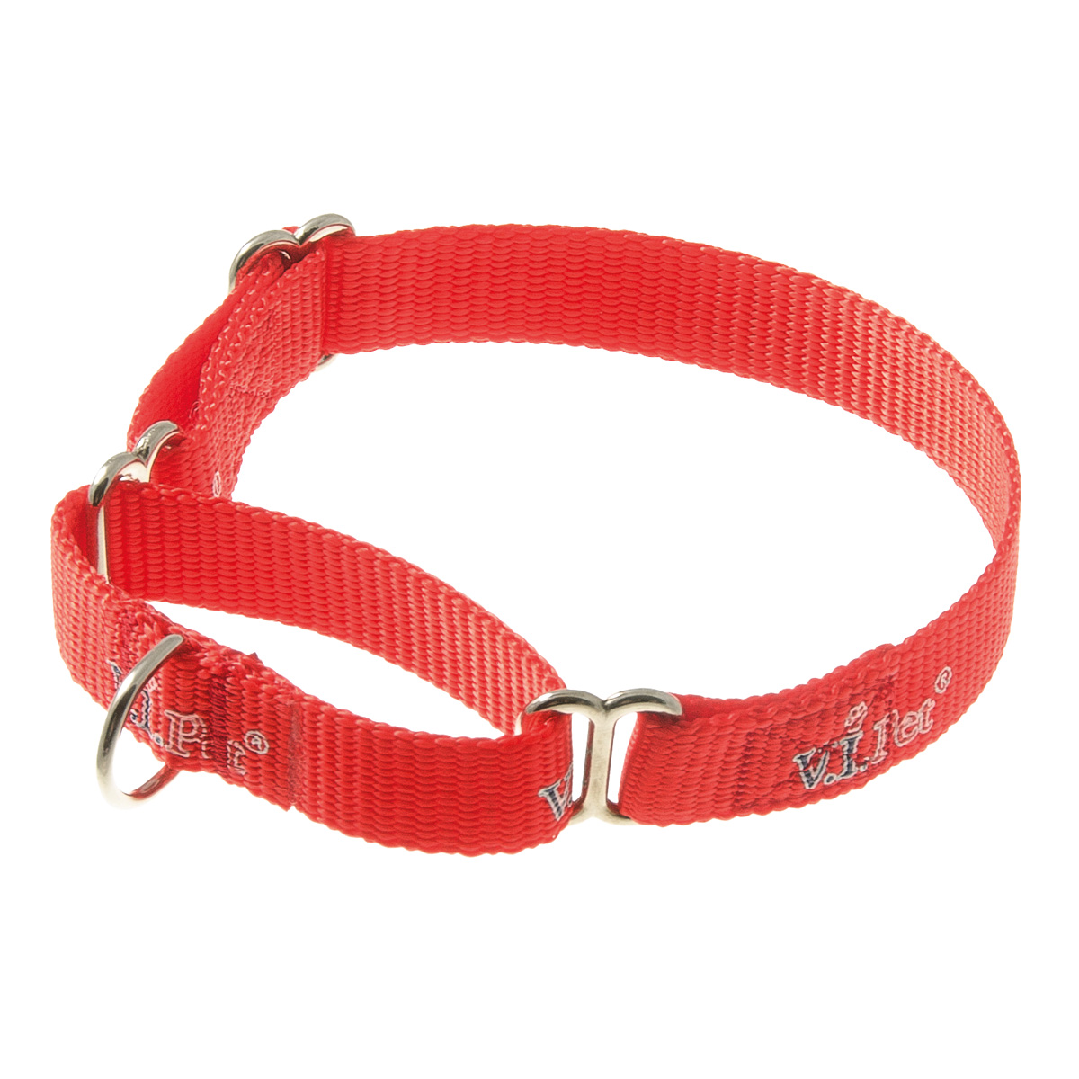 фото Ошейник-мартингал для собак zooone, красный, 15 мм x 23-32 см