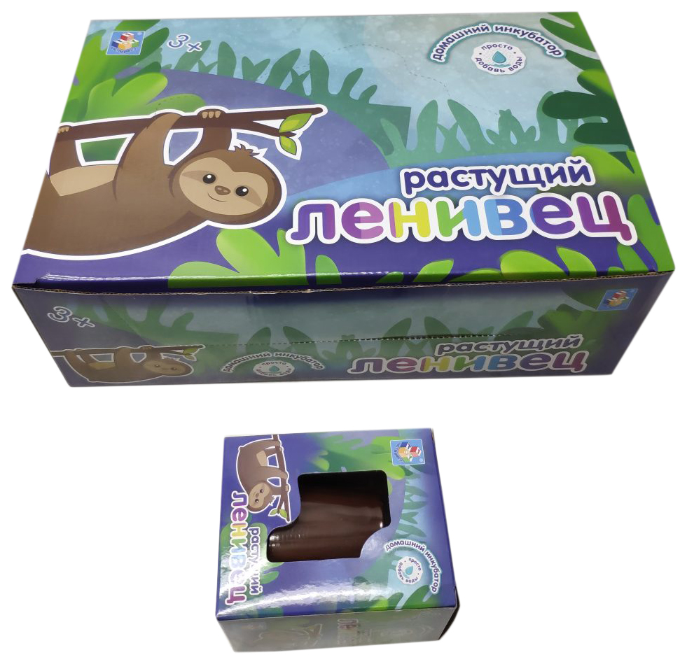 фото Домашний инкубатор "пенек с растущим ленивцем" 1toy 1 toy