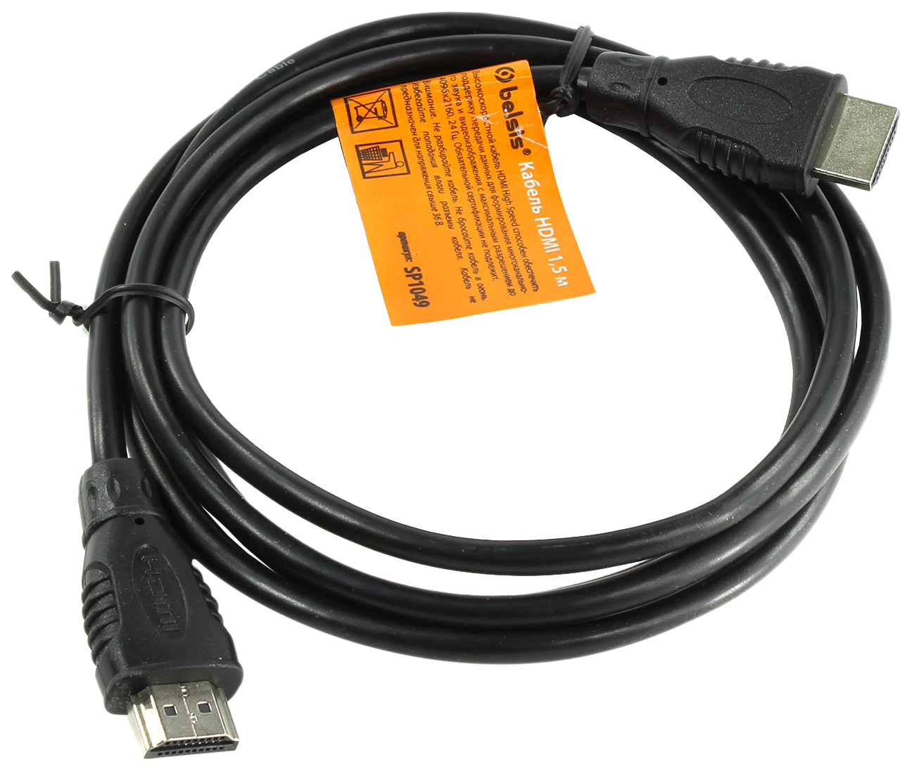 фото Кабель belsis hdmi - hdmi, 1,5м black (sp1049)