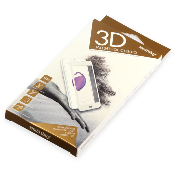 Защитное стекло для смартфона SmartBuy 3D для iPhone 6 Plus/6s Plus/7 Plus/8 Plus Back Wh