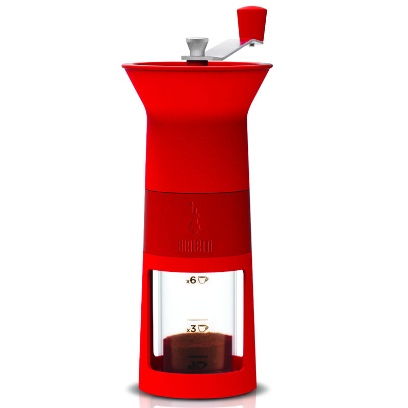 фото Кофемолка ручная bialetti macina caffe, цвет красный