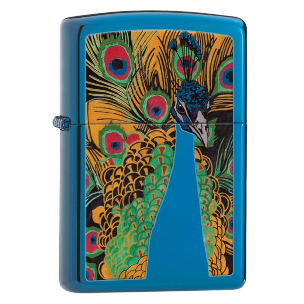 

Бензиновая зажигалка Zippo Peacock Lighter 28035 High Polish Blue, Синий, Peacock Lighter 28035