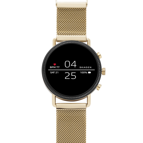 фото Смарт-часы skagen falster 2 black/gold (skt5111)