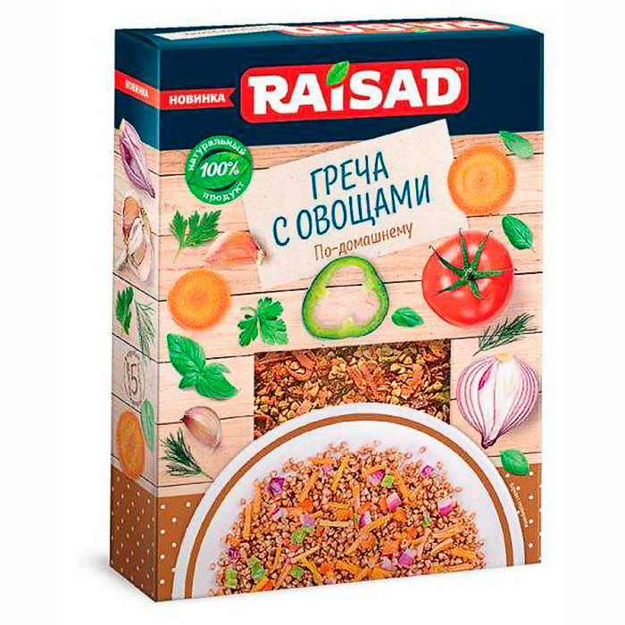 Гарнир Raisad Греча с овощами По-домашнему 200г