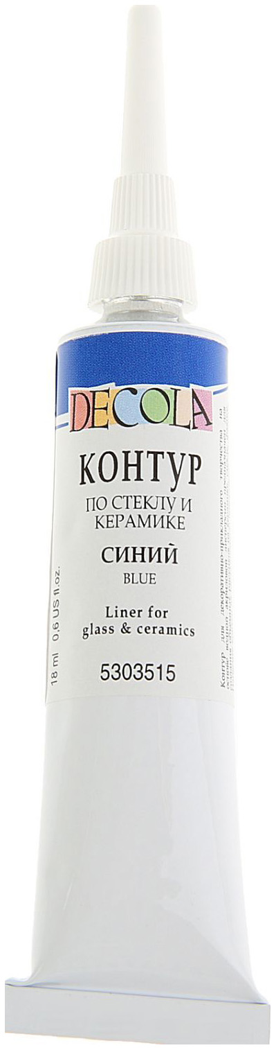 

Контур по стеклу и керамике Невская Палитра Decola синий 18 мл