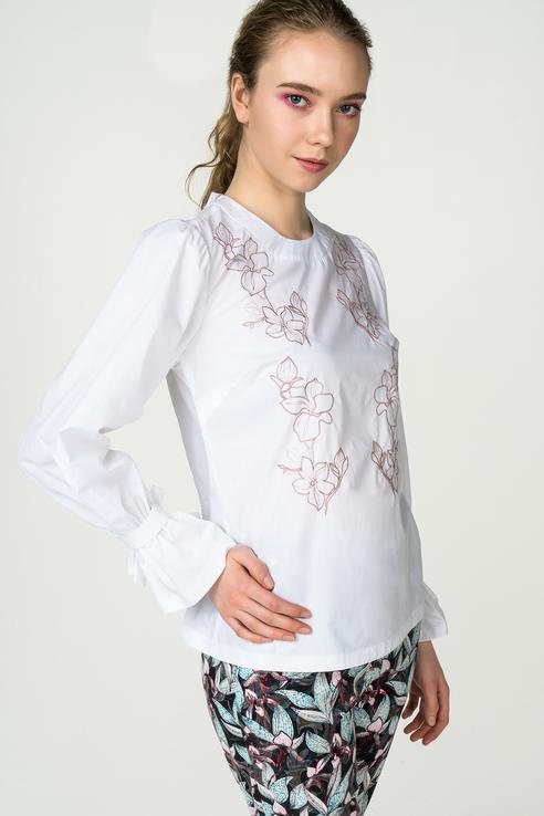 

Блуза женская Audrey right 180844-715072 белая 42 RU, 180844-715072