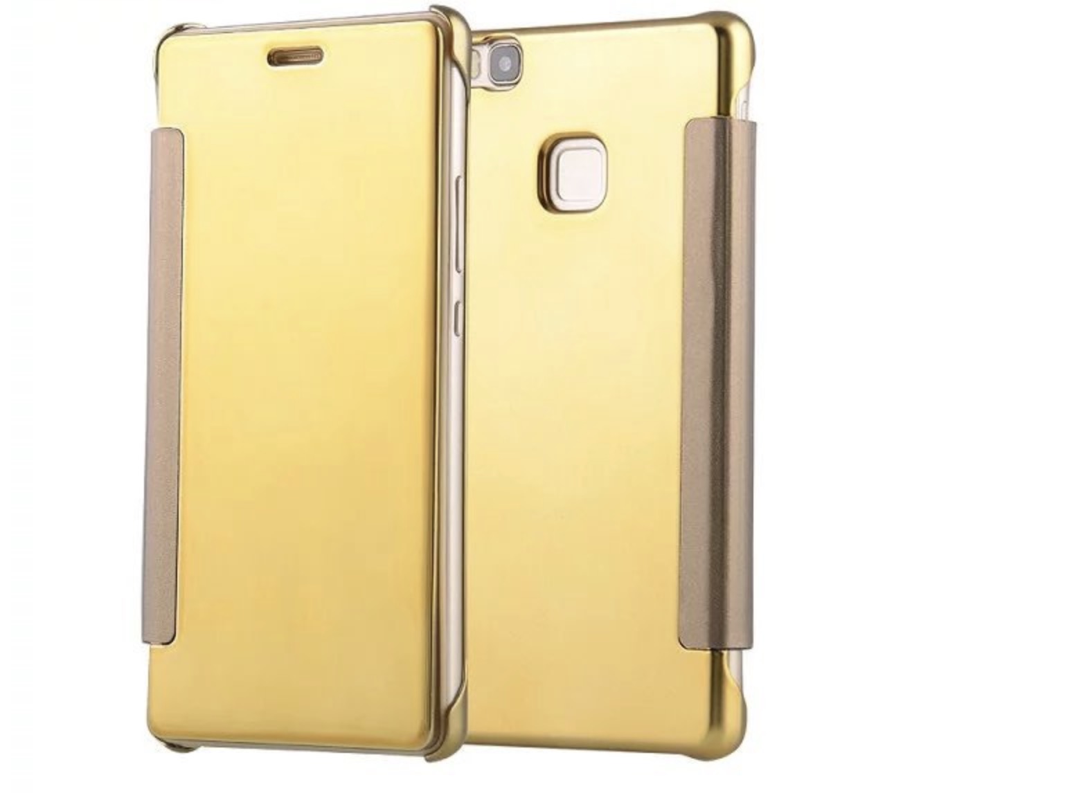 фото Чехол mypads для samsung galaxy s6 edge clear view cover gold