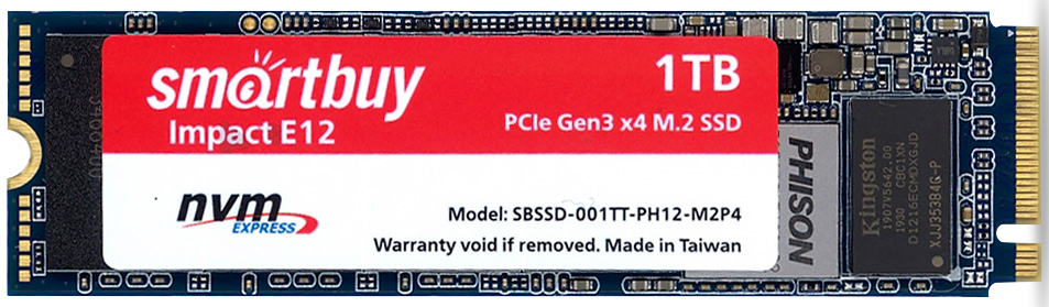 

SSD диск SmartBuy Impact E12 1ТБ (SBSSD-001TT-PH12-M2P4), Impact E12