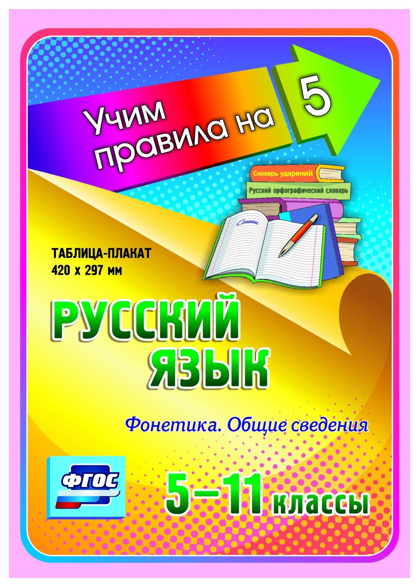 

Русский язык. Фонетика. Общие сведения. 5-11 классы: Таблица-плакат 420х297