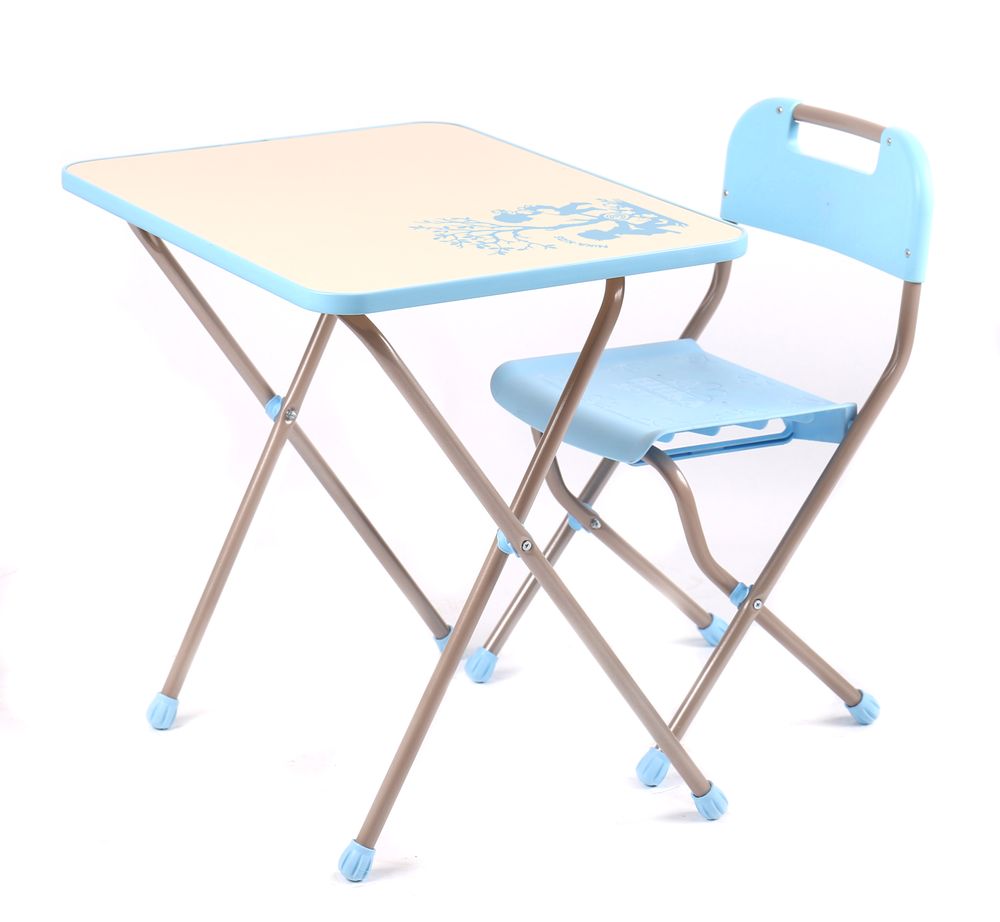 Комплект детский с рисунком в стиле Ретро, голубой комплект дет с рис в стиле ретро от 3 до 7 лет стол выс 57см стул пласт кпр