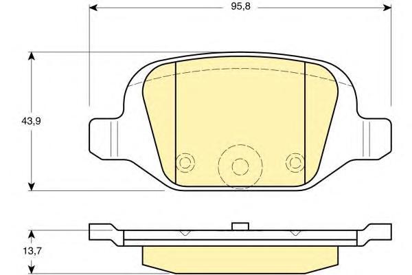 

Комплект тормозных колодок Girling 6113841