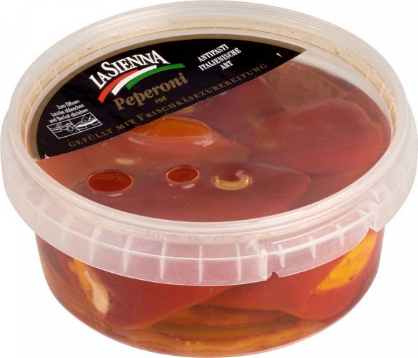 

Перец LaSienna Peperoni красный фаршированный сыром 250 г