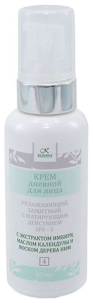 Крем для лица Kleona Защитный с матирующим эффектом SPF 5 60 мл