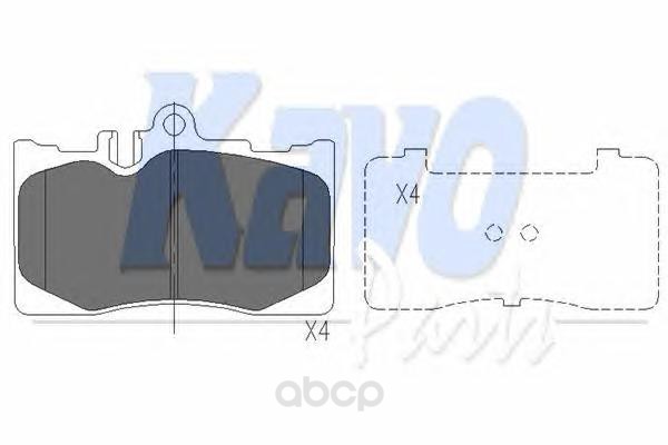 Колодки тормозные kavo parts KBP9071