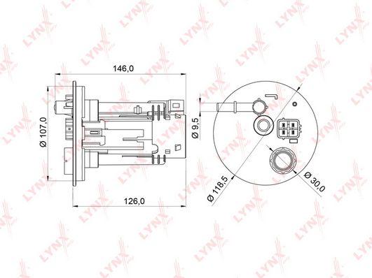фото Фильтр топливный lynxauto lf-981m