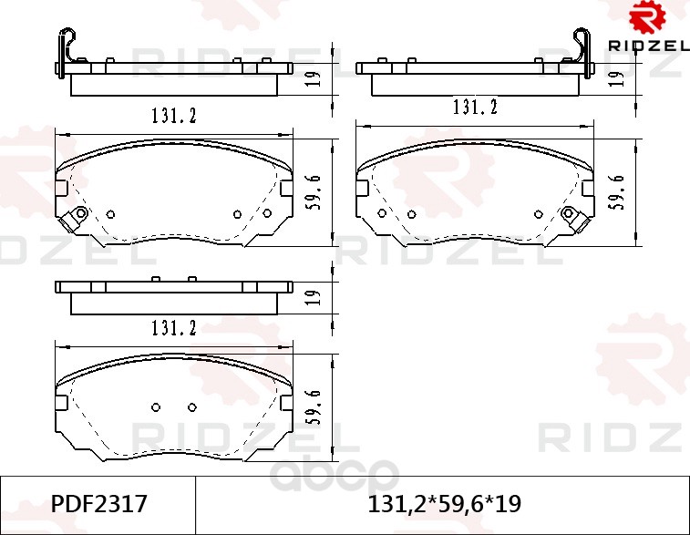 

Комплект тормозных колодок RIDZEL PDF2317