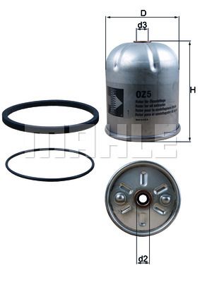 фото Фильтр масляный knecht oz 5d mahle/knecht