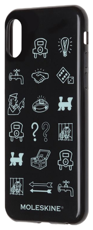 фото Чехол для планшетного компьютера moleskine iphxxx monopoly icons для iphone x black
