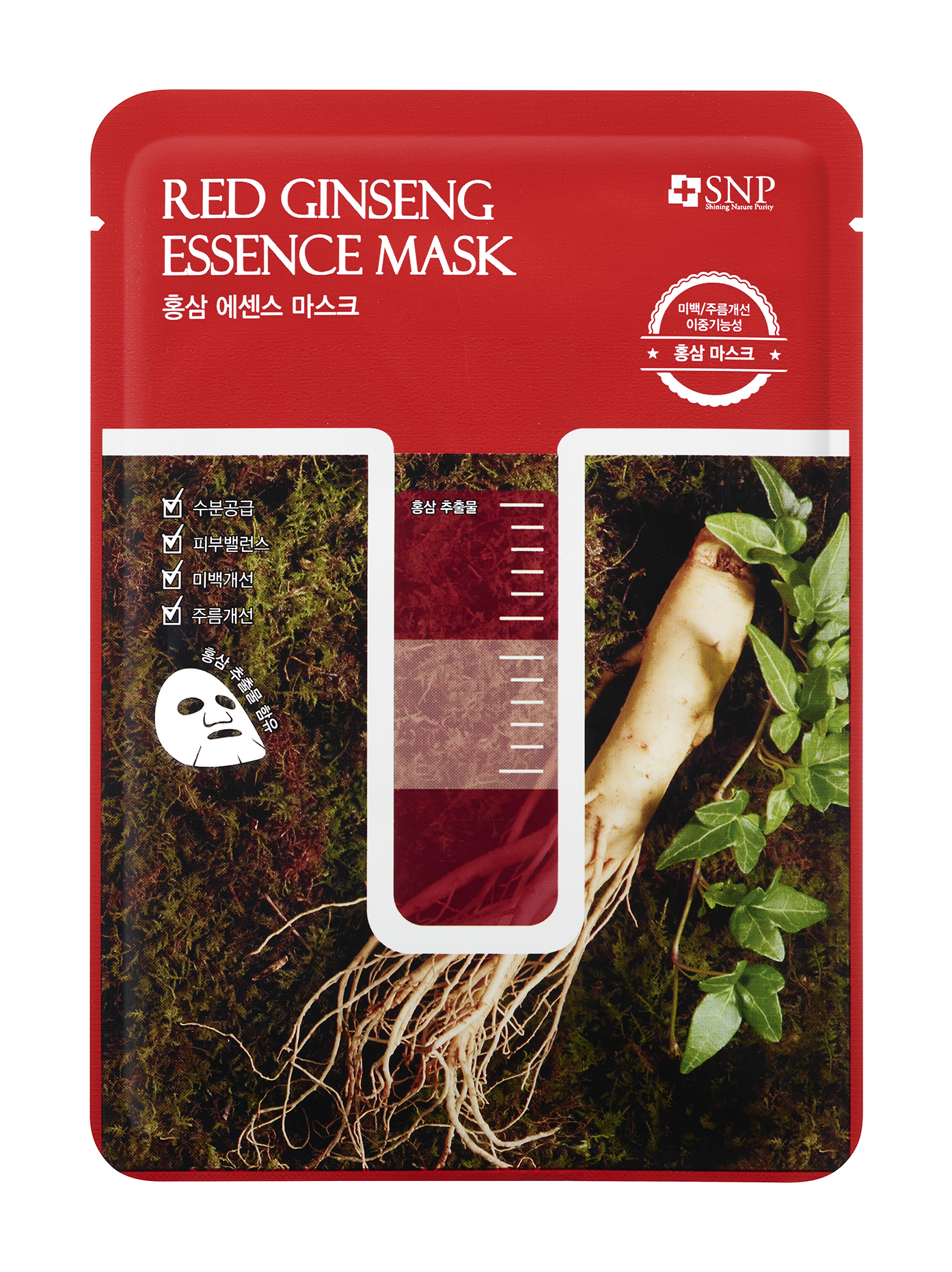 фото Маска для лица snp red ginseng essence mask 25 мл